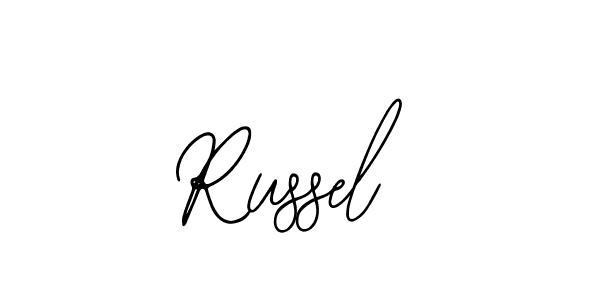 How to make Russel name signature. Use Bearetta-2O07w style for creating short signs online. This is the latest handwritten sign. Russel signature style 12 images and pictures png