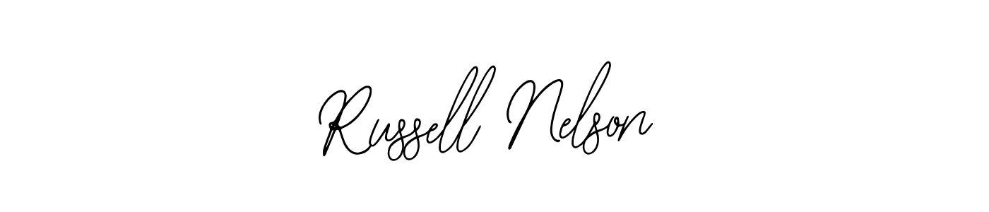 How to make Russell Nelson name signature. Use Bearetta-2O07w style for creating short signs online. This is the latest handwritten sign. Russell Nelson signature style 12 images and pictures png