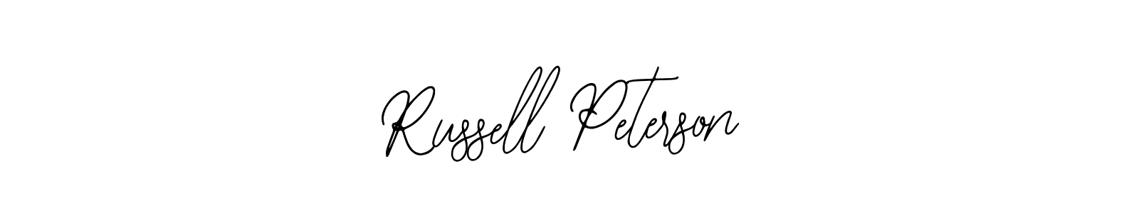 You should practise on your own different ways (Bearetta-2O07w) to write your name (Russell Peterson) in signature. don't let someone else do it for you. Russell Peterson signature style 12 images and pictures png