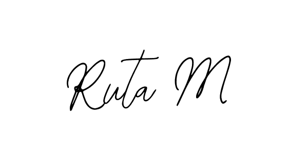 Similarly Bearetta-2O07w is the best handwritten signature design. Signature creator online .You can use it as an online autograph creator for name Ruta M. Ruta M signature style 12 images and pictures png