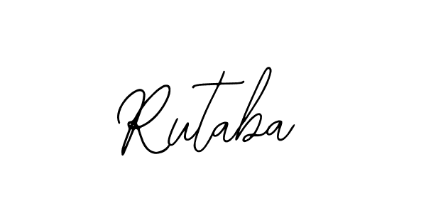 Design your own signature with our free online signature maker. With this signature software, you can create a handwritten (Bearetta-2O07w) signature for name Rutaba. Rutaba signature style 12 images and pictures png