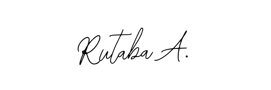 Make a beautiful signature design for name Rutaba A.. With this signature (Bearetta-2O07w) style, you can create a handwritten signature for free. Rutaba A. signature style 12 images and pictures png