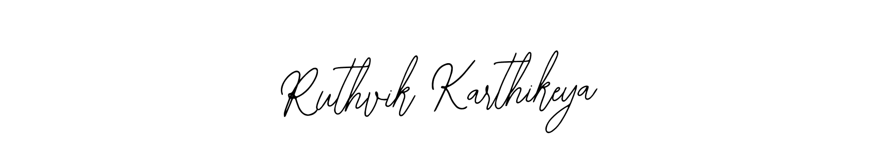 Use a signature maker to create a handwritten signature online. With this signature software, you can design (Bearetta-2O07w) your own signature for name Ruthvik Karthikeya. Ruthvik Karthikeya signature style 12 images and pictures png