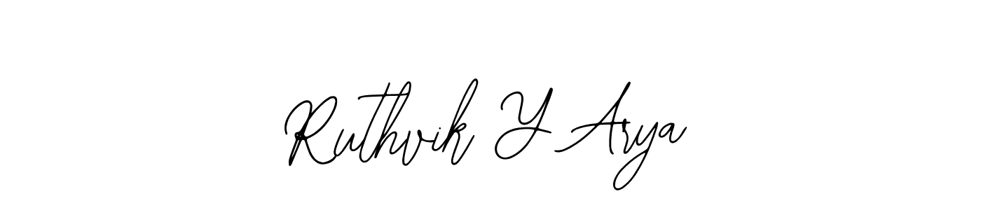 Bearetta-2O07w is a professional signature style that is perfect for those who want to add a touch of class to their signature. It is also a great choice for those who want to make their signature more unique. Get Ruthvik Y Arya name to fancy signature for free. Ruthvik Y Arya signature style 12 images and pictures png