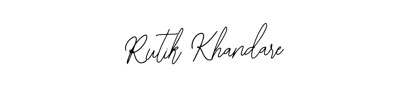 Create a beautiful signature design for name Rutik Khandare. With this signature (Bearetta-2O07w) fonts, you can make a handwritten signature for free. Rutik Khandare signature style 12 images and pictures png