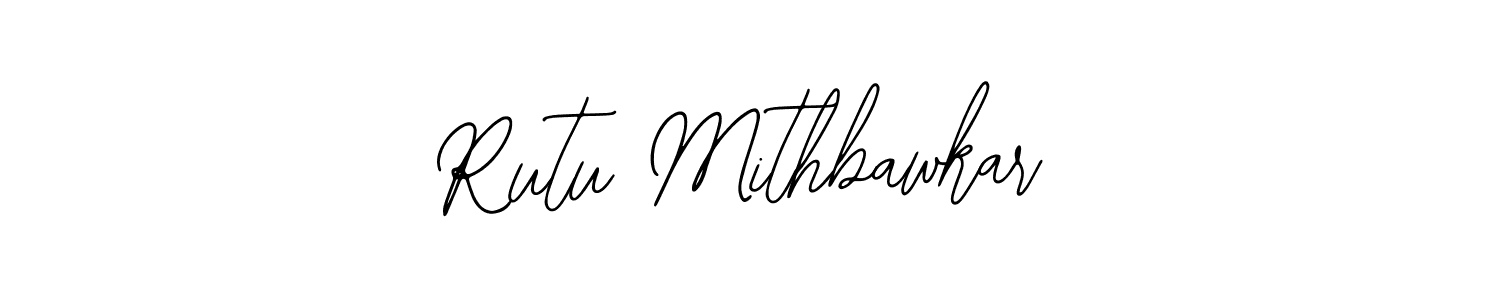 How to make Rutu Mithbawkar name signature. Use Bearetta-2O07w style for creating short signs online. This is the latest handwritten sign. Rutu Mithbawkar signature style 12 images and pictures png