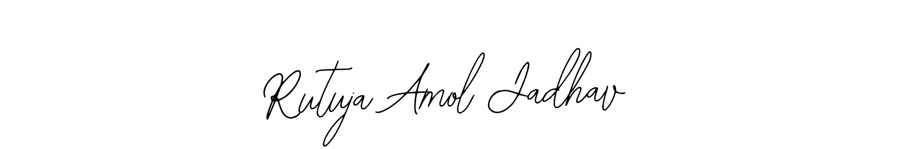 How to Draw Rutuja Amol Jadhav signature style? Bearetta-2O07w is a latest design signature styles for name Rutuja Amol Jadhav. Rutuja Amol Jadhav signature style 12 images and pictures png