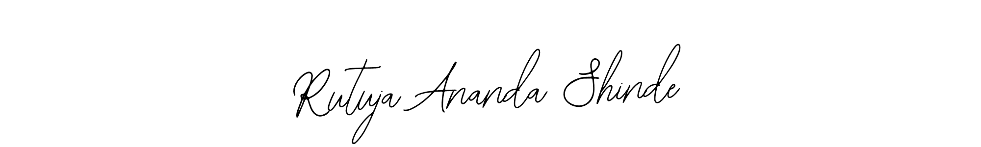 How to make Rutuja Ananda Shinde name signature. Use Bearetta-2O07w style for creating short signs online. This is the latest handwritten sign. Rutuja Ananda Shinde signature style 12 images and pictures png
