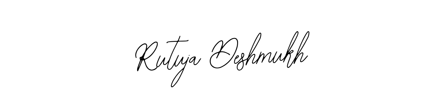 Design your own signature with our free online signature maker. With this signature software, you can create a handwritten (Bearetta-2O07w) signature for name Rutuja Deshmukh. Rutuja Deshmukh signature style 12 images and pictures png