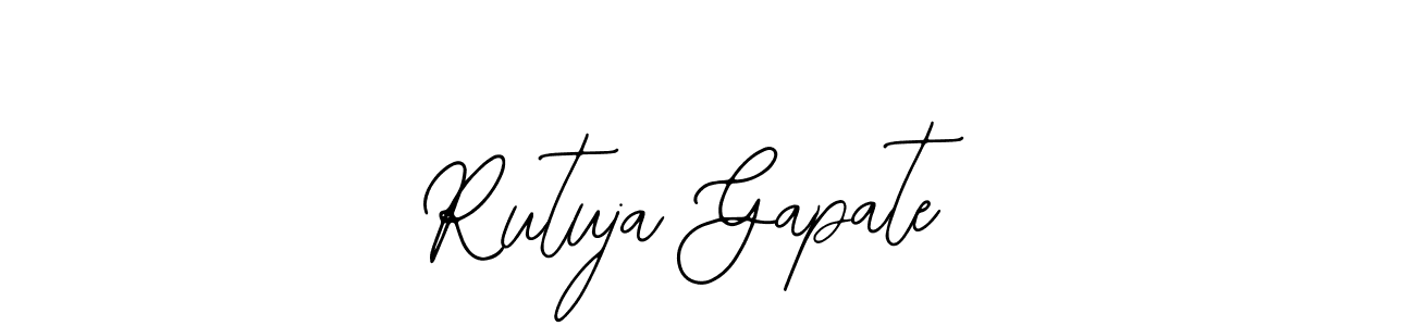 Bearetta-2O07w is a professional signature style that is perfect for those who want to add a touch of class to their signature. It is also a great choice for those who want to make their signature more unique. Get Rutuja Gapate name to fancy signature for free. Rutuja Gapate signature style 12 images and pictures png