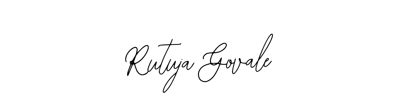 You should practise on your own different ways (Bearetta-2O07w) to write your name (Rutuja Govale) in signature. don't let someone else do it for you. Rutuja Govale signature style 12 images and pictures png