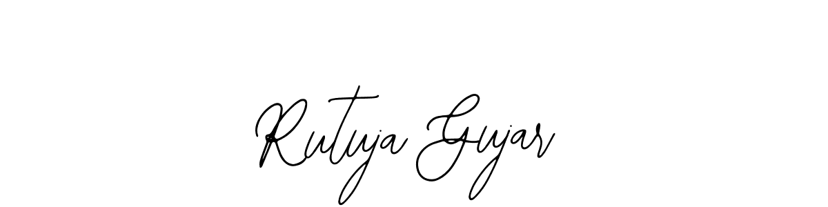 How to make Rutuja Gujar name signature. Use Bearetta-2O07w style for creating short signs online. This is the latest handwritten sign. Rutuja Gujar signature style 12 images and pictures png