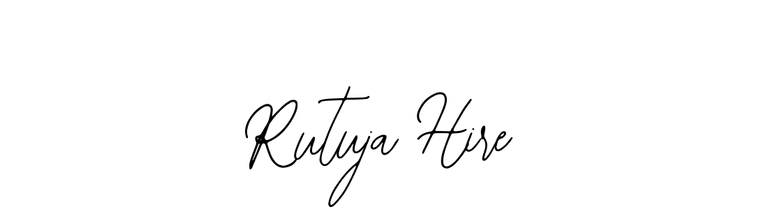How to make Rutuja Hire name signature. Use Bearetta-2O07w style for creating short signs online. This is the latest handwritten sign. Rutuja Hire signature style 12 images and pictures png