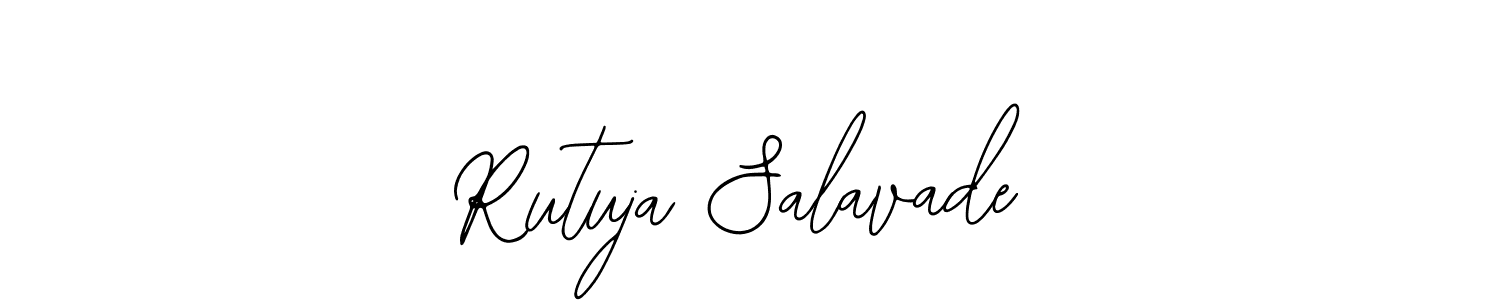 This is the best signature style for the Rutuja Salavade name. Also you like these signature font (Bearetta-2O07w). Mix name signature. Rutuja Salavade signature style 12 images and pictures png