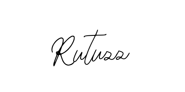 How to make Rutuzz name signature. Use Bearetta-2O07w style for creating short signs online. This is the latest handwritten sign. Rutuzz signature style 12 images and pictures png