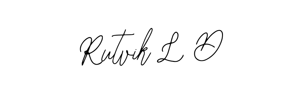 You should practise on your own different ways (Bearetta-2O07w) to write your name (Rutvik L D) in signature. don't let someone else do it for you. Rutvik L D signature style 12 images and pictures png