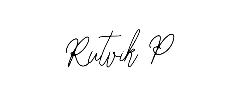 This is the best signature style for the Rutvik P name. Also you like these signature font (Bearetta-2O07w). Mix name signature. Rutvik P signature style 12 images and pictures png