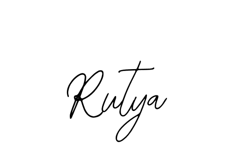 Use a signature maker to create a handwritten signature online. With this signature software, you can design (Bearetta-2O07w) your own signature for name Rutya. Rutya signature style 12 images and pictures png