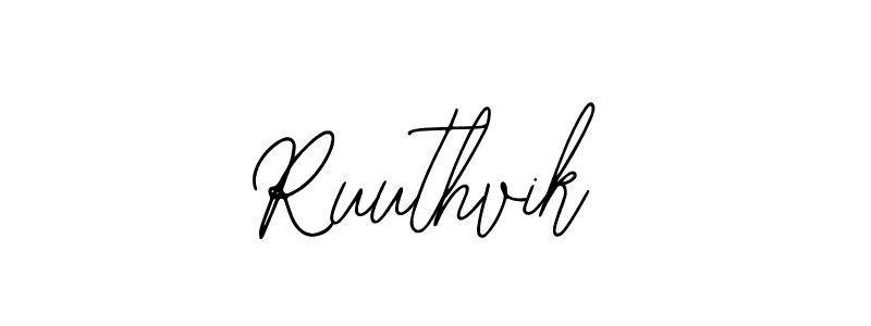 You should practise on your own different ways (Bearetta-2O07w) to write your name (Ruuthvik) in signature. don't let someone else do it for you. Ruuthvik signature style 12 images and pictures png