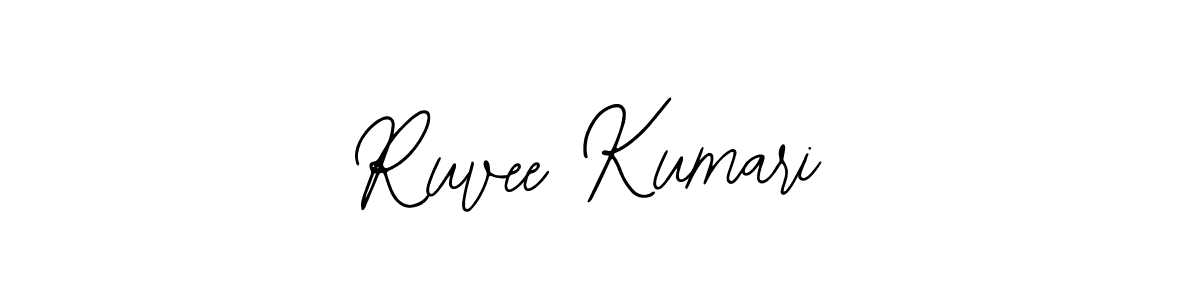 How to make Ruvee Kumari name signature. Use Bearetta-2O07w style for creating short signs online. This is the latest handwritten sign. Ruvee Kumari signature style 12 images and pictures png