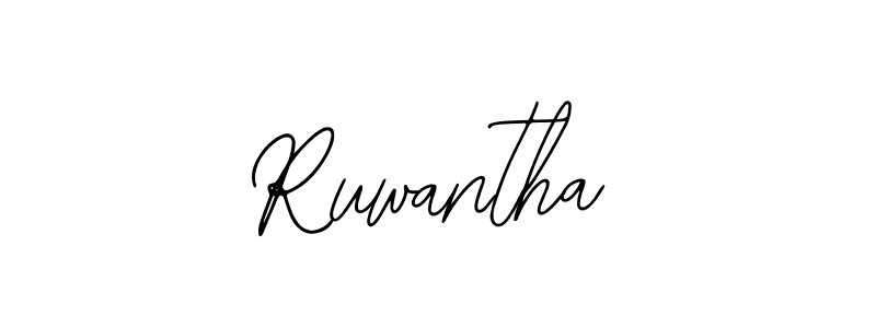 How to make Ruwantha name signature. Use Bearetta-2O07w style for creating short signs online. This is the latest handwritten sign. Ruwantha signature style 12 images and pictures png