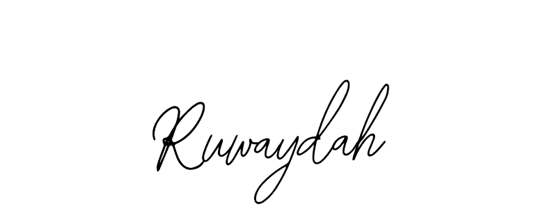 Make a beautiful signature design for name Ruwaydah. With this signature (Bearetta-2O07w) style, you can create a handwritten signature for free. Ruwaydah signature style 12 images and pictures png