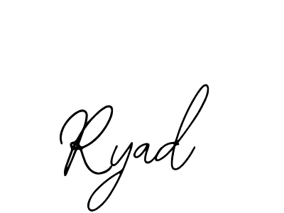 How to make Ryad name signature. Use Bearetta-2O07w style for creating short signs online. This is the latest handwritten sign. Ryad signature style 12 images and pictures png