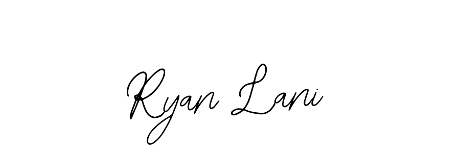 How to make Ryan Lani name signature. Use Bearetta-2O07w style for creating short signs online. This is the latest handwritten sign. Ryan Lani signature style 12 images and pictures png