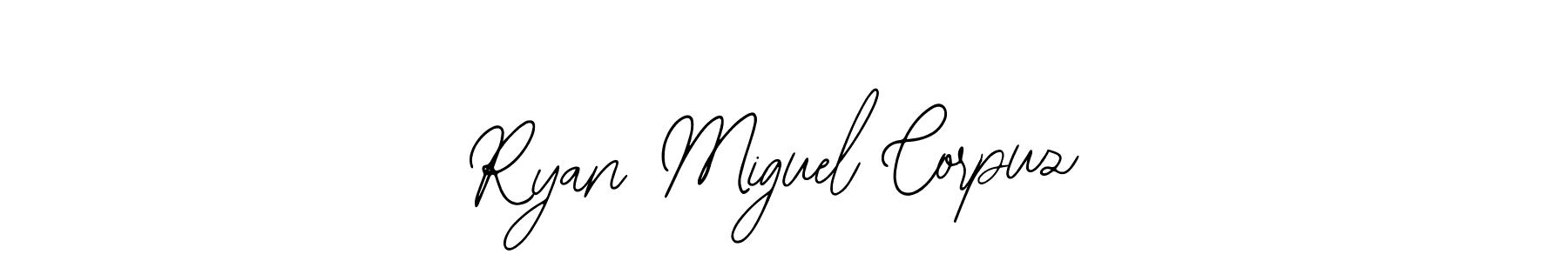 How to Draw Ryan Miguel Corpuz signature style? Bearetta-2O07w is a latest design signature styles for name Ryan Miguel Corpuz. Ryan Miguel Corpuz signature style 12 images and pictures png