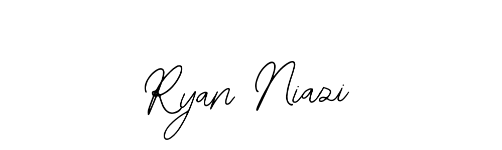 How to make Ryan Niazi name signature. Use Bearetta-2O07w style for creating short signs online. This is the latest handwritten sign. Ryan Niazi signature style 12 images and pictures png