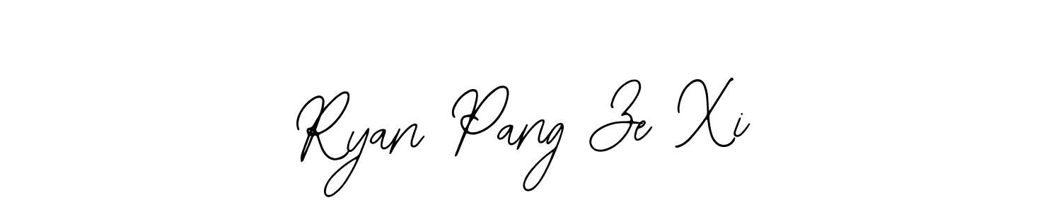 You should practise on your own different ways (Bearetta-2O07w) to write your name (Ryan Pang Ze Xi) in signature. don't let someone else do it for you. Ryan Pang Ze Xi signature style 12 images and pictures png