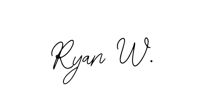 It looks lik you need a new signature style for name Ryan W.. Design unique handwritten (Bearetta-2O07w) signature with our free signature maker in just a few clicks. Ryan W. signature style 12 images and pictures png