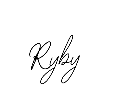 Ryby stylish signature style. Best Handwritten Sign (Bearetta-2O07w) for my name. Handwritten Signature Collection Ideas for my name Ryby. Ryby signature style 12 images and pictures png