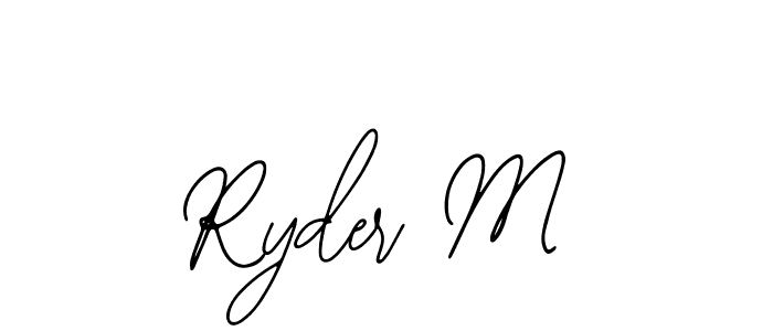 Also You can easily find your signature by using the search form. We will create Ryder M name handwritten signature images for you free of cost using Bearetta-2O07w sign style. Ryder M signature style 12 images and pictures png