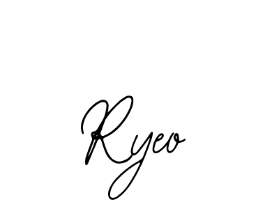 You should practise on your own different ways (Bearetta-2O07w) to write your name (Ryeo) in signature. don't let someone else do it for you. Ryeo signature style 12 images and pictures png