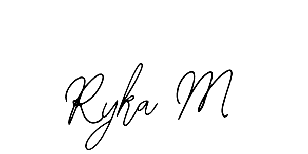 Make a beautiful signature design for name Ryka M. With this signature (Bearetta-2O07w) style, you can create a handwritten signature for free. Ryka M signature style 12 images and pictures png