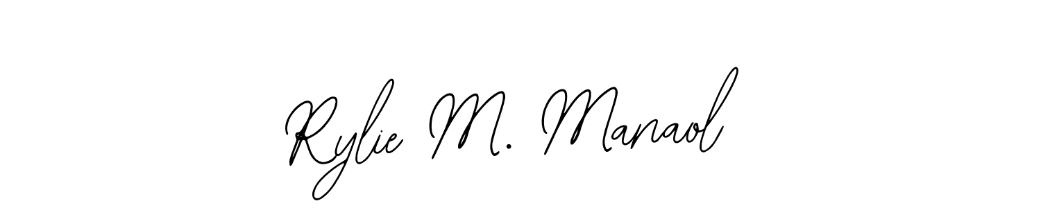 This is the best signature style for the Rylie M. Manaol name. Also you like these signature font (Bearetta-2O07w). Mix name signature. Rylie M. Manaol signature style 12 images and pictures png