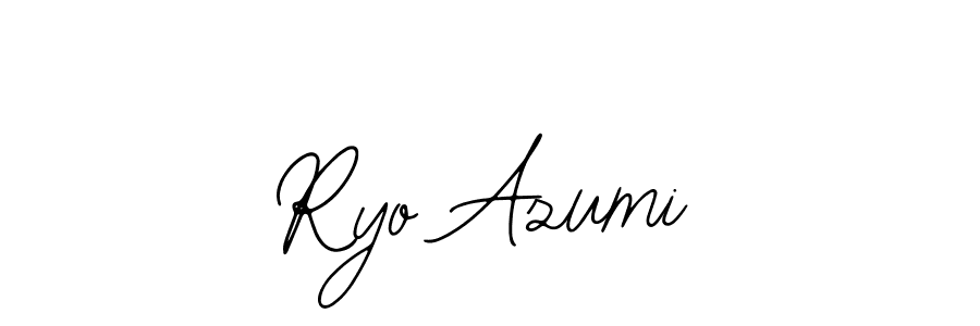 You should practise on your own different ways (Bearetta-2O07w) to write your name (Ryo Azumi) in signature. don't let someone else do it for you. Ryo Azumi signature style 12 images and pictures png