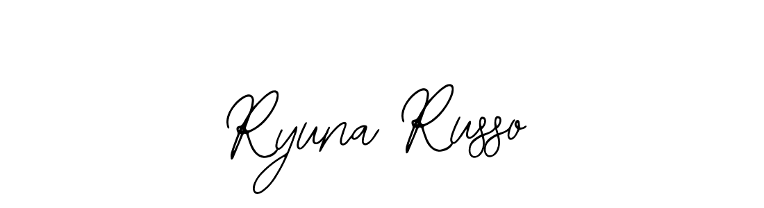 The best way (Bearetta-2O07w) to make a short signature is to pick only two or three words in your name. The name Ryuna Russo include a total of six letters. For converting this name. Ryuna Russo signature style 12 images and pictures png