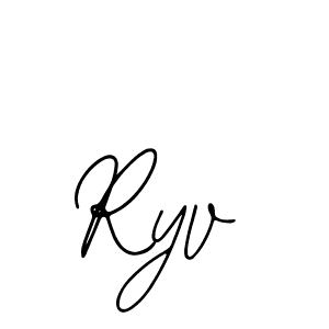 How to make Ryv name signature. Use Bearetta-2O07w style for creating short signs online. This is the latest handwritten sign. Ryv signature style 12 images and pictures png