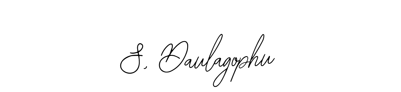 How to make S, Daulagophu name signature. Use Bearetta-2O07w style for creating short signs online. This is the latest handwritten sign. S, Daulagophu signature style 12 images and pictures png