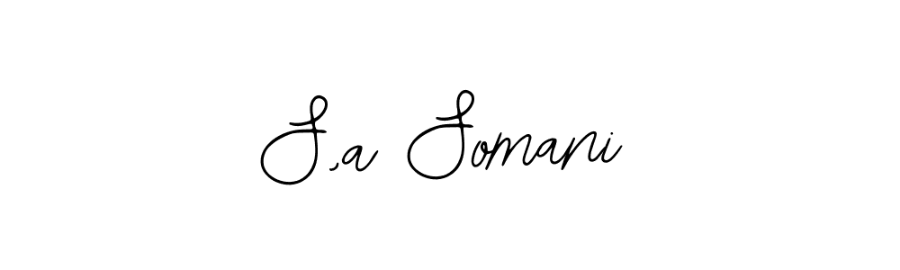 How to make S,a Somani signature? Bearetta-2O07w is a professional autograph style. Create handwritten signature for S,a Somani name. S,a Somani signature style 12 images and pictures png