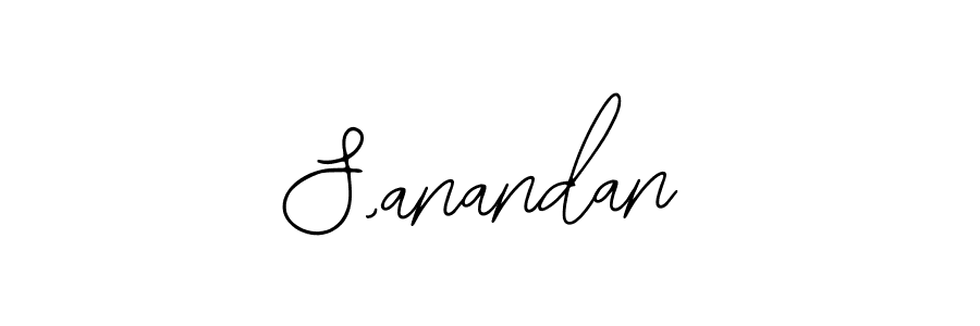 You should practise on your own different ways (Bearetta-2O07w) to write your name (S,anandan) in signature. don't let someone else do it for you. S,anandan signature style 12 images and pictures png