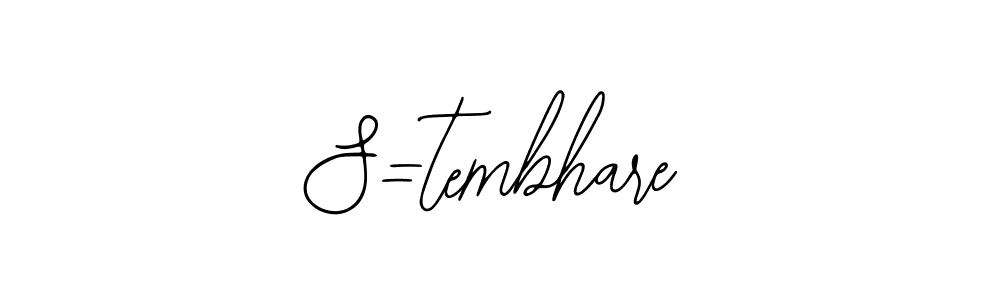 Create a beautiful signature design for name S=tembhare. With this signature (Bearetta-2O07w) fonts, you can make a handwritten signature for free. S=tembhare signature style 12 images and pictures png