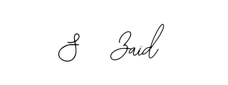 Make a beautiful signature design for name S   Zaid. With this signature (Bearetta-2O07w) style, you can create a handwritten signature for free. S   Zaid signature style 12 images and pictures png