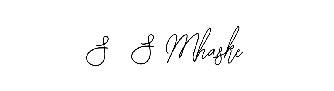 Bearetta-2O07w is a professional signature style that is perfect for those who want to add a touch of class to their signature. It is also a great choice for those who want to make their signature more unique. Get S  S Mhaske name to fancy signature for free. S  S Mhaske signature style 12 images and pictures png