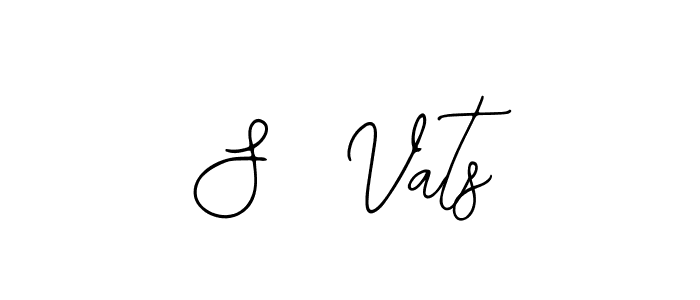 Make a beautiful signature design for name S  Vats. With this signature (Bearetta-2O07w) style, you can create a handwritten signature for free. S  Vats signature style 12 images and pictures png
