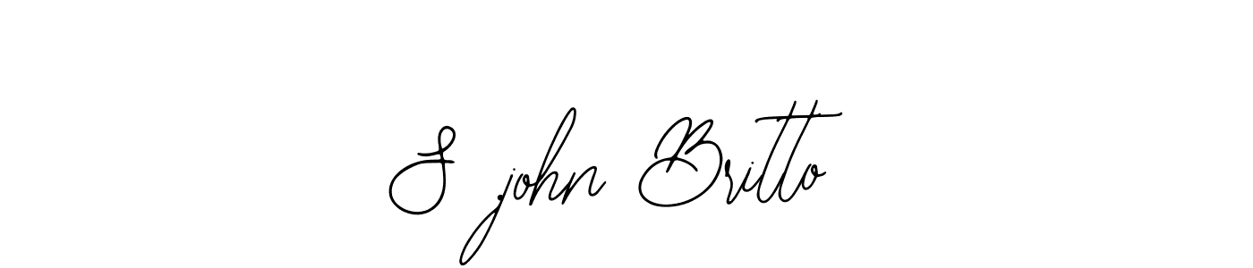 The best way (Bearetta-2O07w) to make a short signature is to pick only two or three words in your name. The name S .john Britto include a total of six letters. For converting this name. S .john Britto signature style 12 images and pictures png