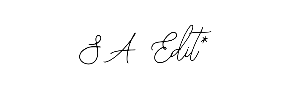 Use a signature maker to create a handwritten signature online. With this signature software, you can design (Bearetta-2O07w) your own signature for name S A  Edit*. S A  Edit* signature style 12 images and pictures png