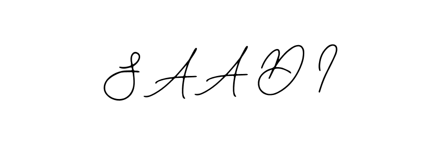 Use a signature maker to create a handwritten signature online. With this signature software, you can design (Bearetta-2O07w) your own signature for name S A A D I. S A A D I signature style 12 images and pictures png